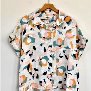 Rachel Zoe Linen button down top NWT